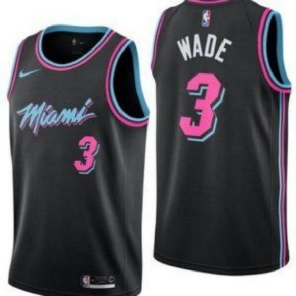 black and pink dwyane wade jersey